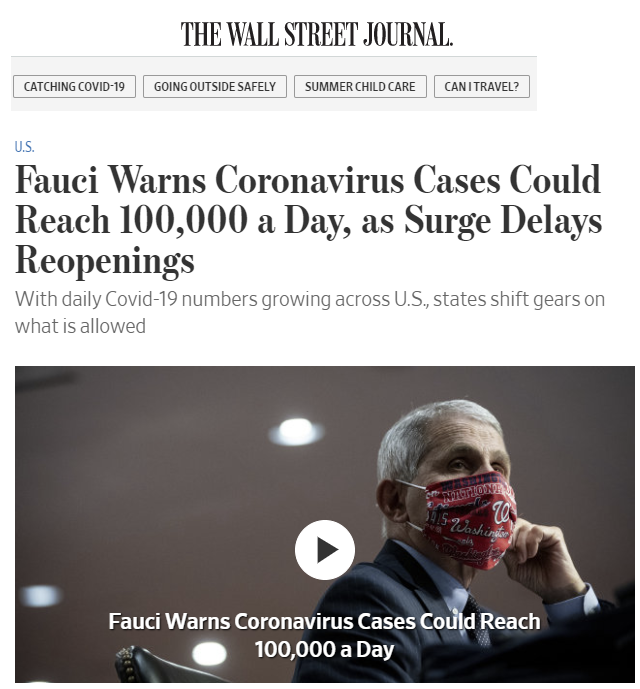 COVID-19 UPDATE: AZ converging to CT = good. Dr. Fauci reiterates vaccine possibly by early 2021 -- binary for markets and massive cyclical rotation. 28 trifecta epicenter stocks.